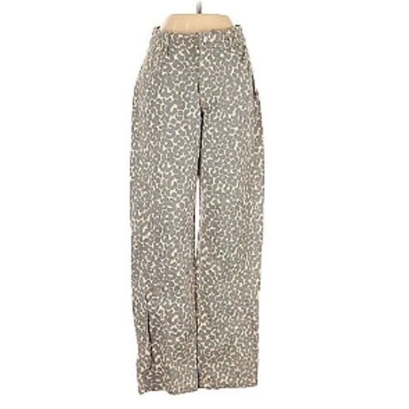 *NWT* Women's Mid-Rise 90's Relaxed Straight Pants Wild Fable™ Leopard Print XXS - Picture 1 of 7